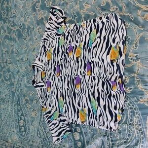 Men's Brioni Shirt Unique Fish Tiger Design XL